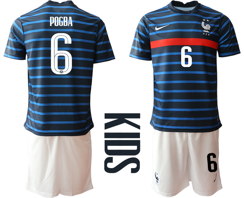 2021 France home Youth #6 soccer jerseys->youth soccer jersey->Youth Jersey